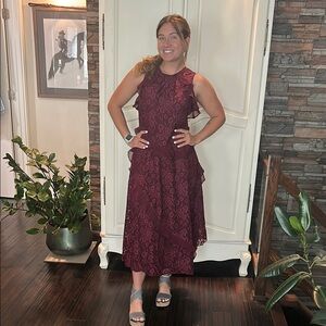 Sundance Red Halter A-line Midi Dress